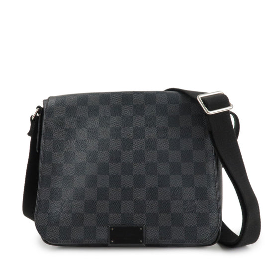 Louis Vuitton Damier Graphite District PM Shoulder Bag Black N41260