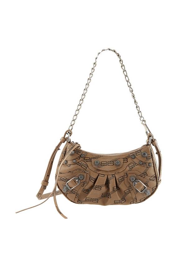Luxury Balenciaga Trending 2026 Le Cagole BB Monogram Mini Shoulder Bag Brown