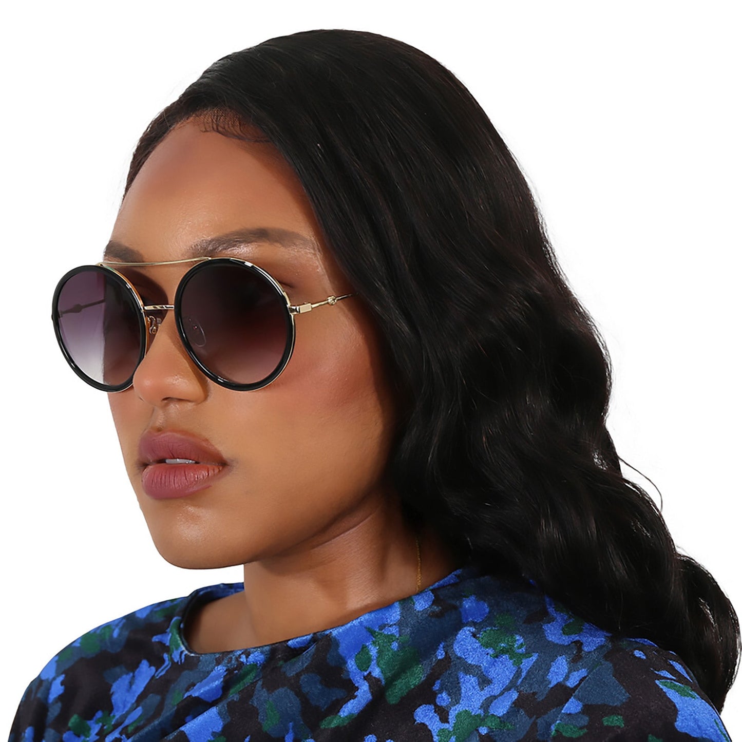 Gucci GG0061S-001  -Inspired  Round Gold Sunglasses