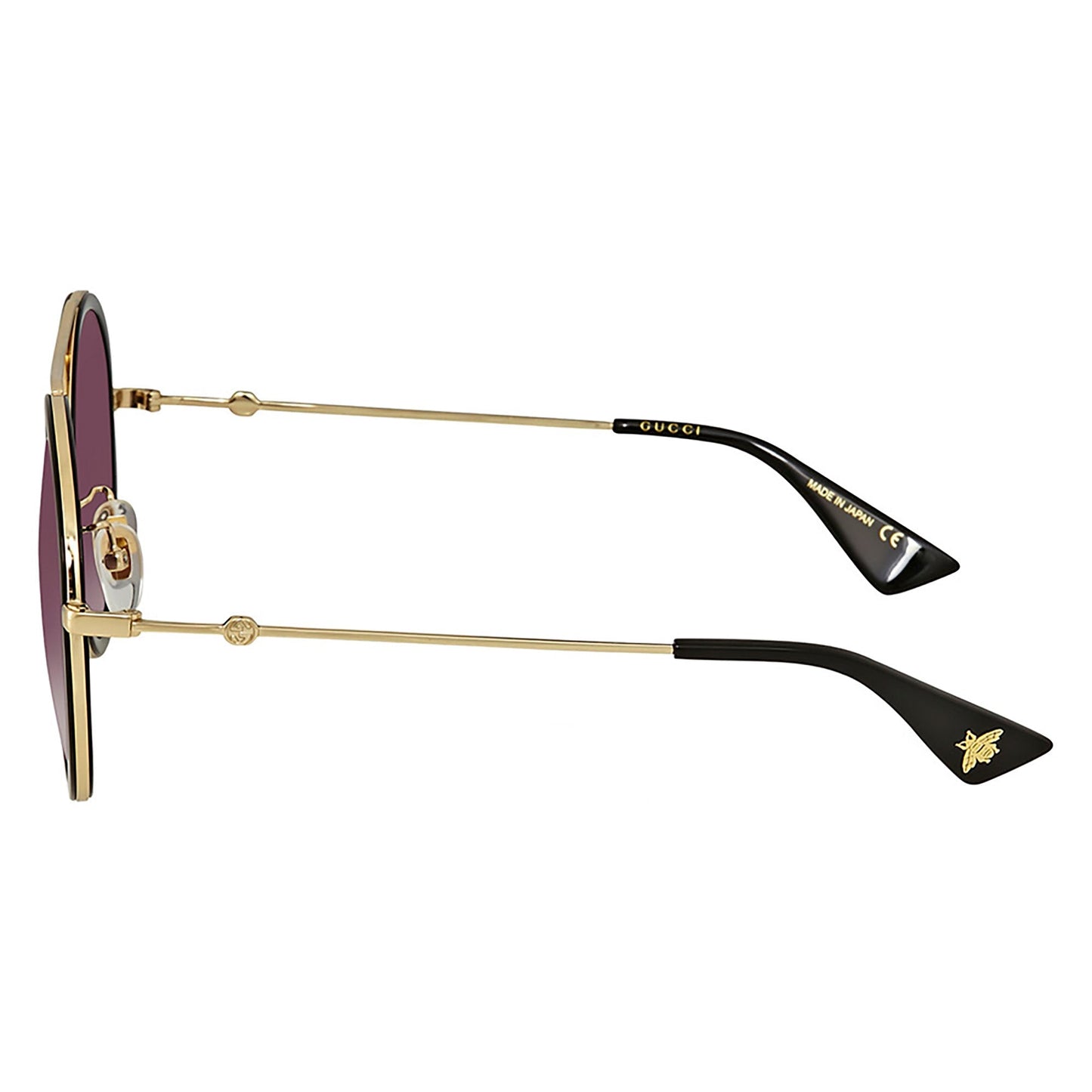 Gucci GG0061S-001  -Inspired  Round Gold Sunglasses