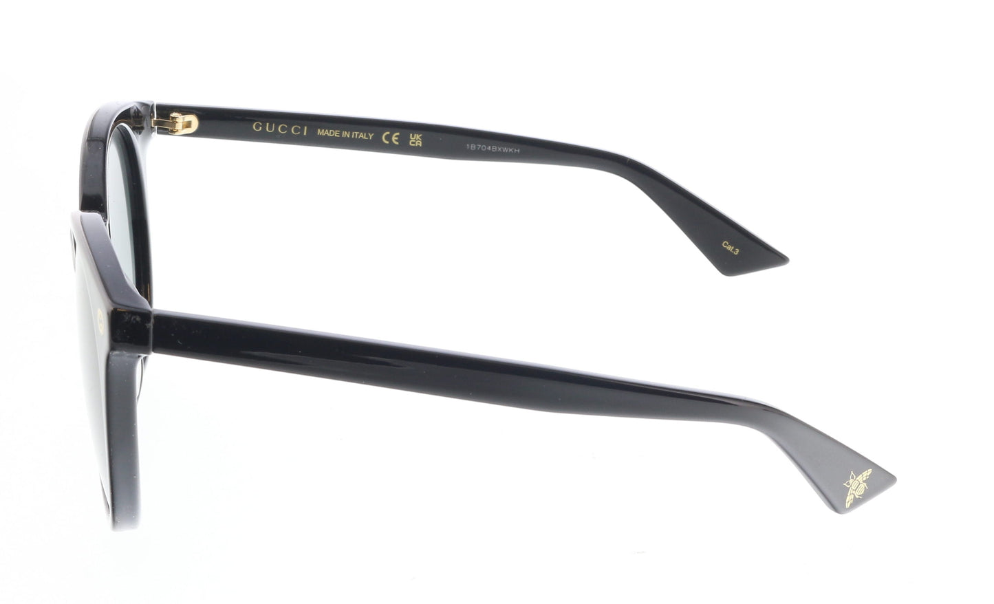Gucci GG0091S-001  Black Round Sunglasses Timeless Italian Luxury