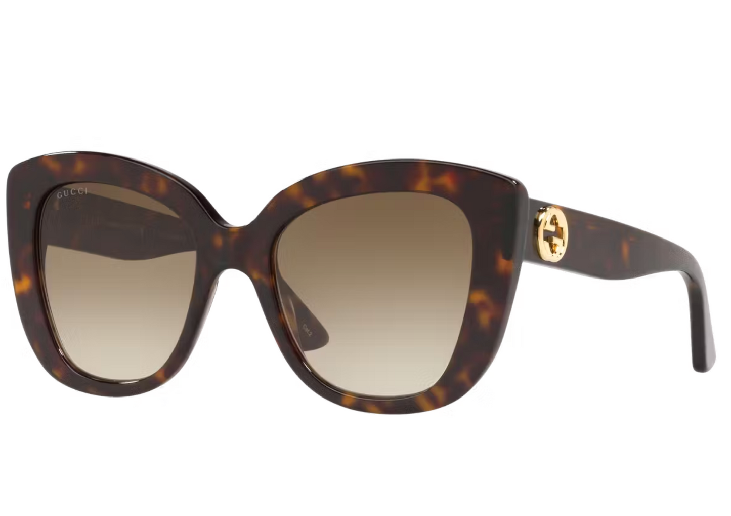 Gucci GG0327S-002 Tortoiseshell Cat-Eye Sunglasses