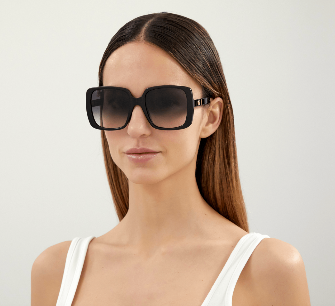 Gucci GG0632S-001 Oversized Black Square Sunglasses