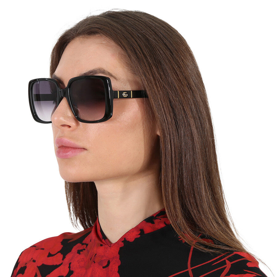 Gucci GG0632S-001 Oversized Black Square Sunglasses