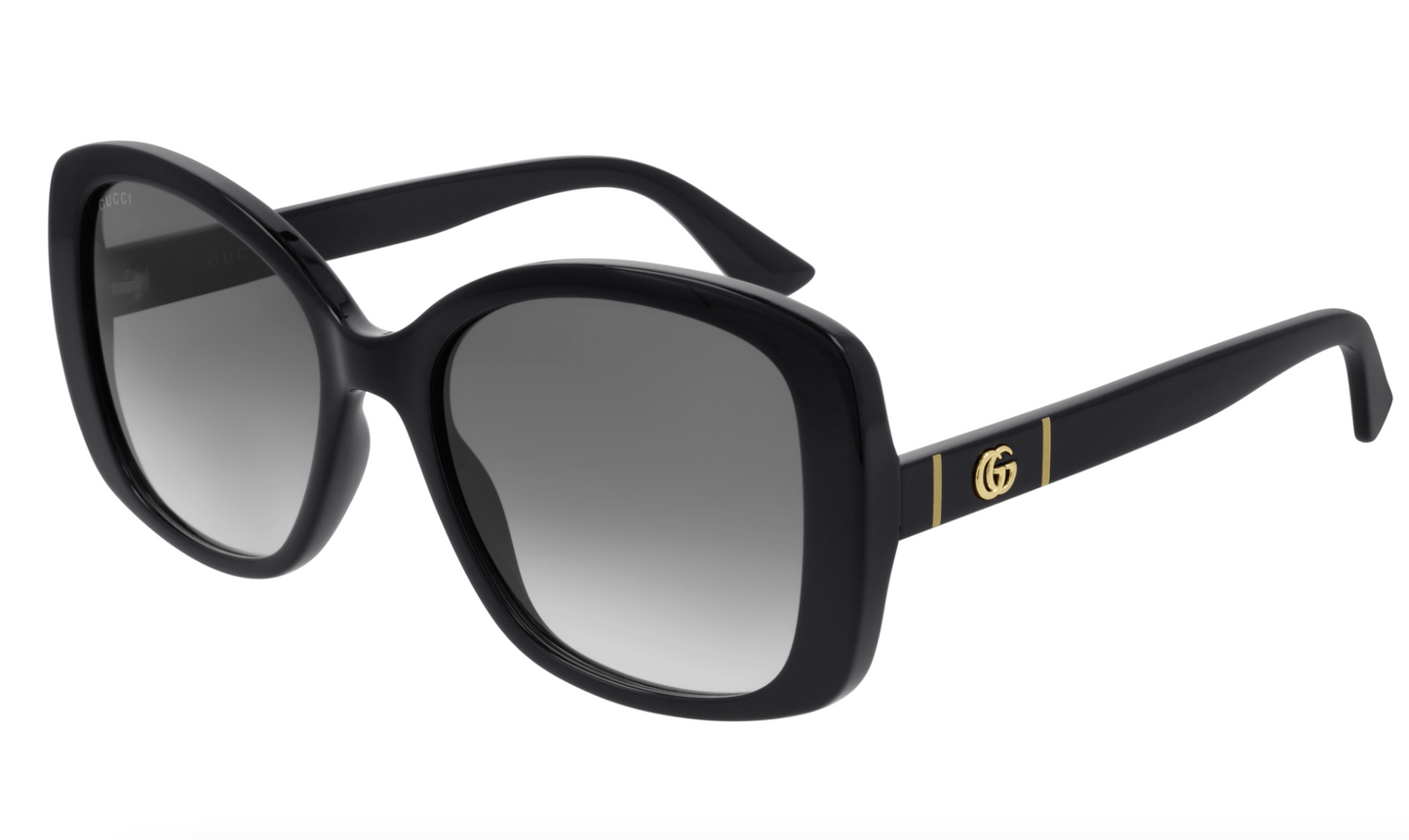 Gucci GG0762S-001 Oversized Black Gradient Square Sunglasses
