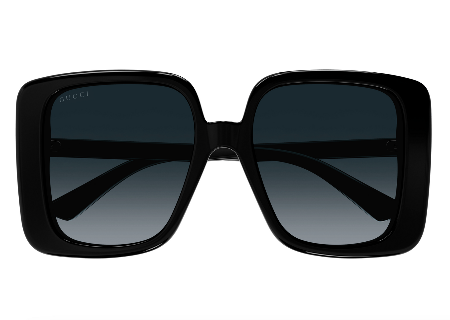 Gucci GG1314S-001 Bold Oversized Square Sunglasses with Gradient Blue Lenses and