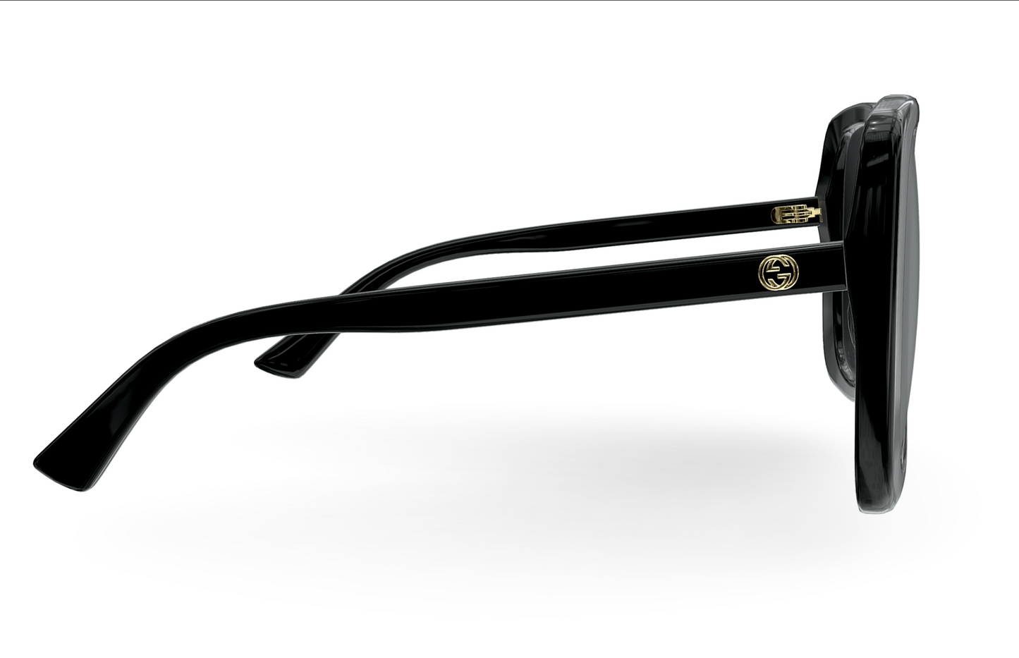 Gucci GG1314S-001 Bold Oversized Square Sunglasses with Gradient Blue Lenses and