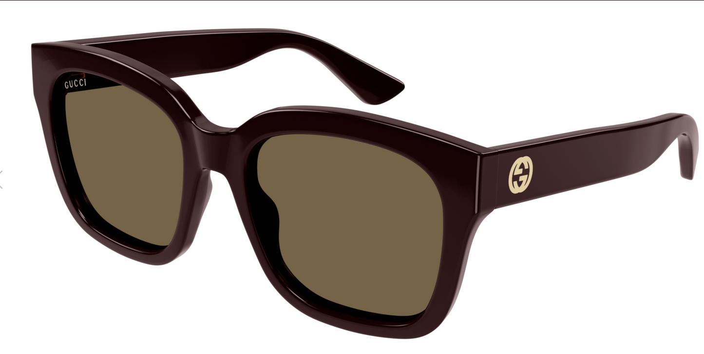 Gucci GG1338S-005 BURGUNDY Square Ladies Sunglasses