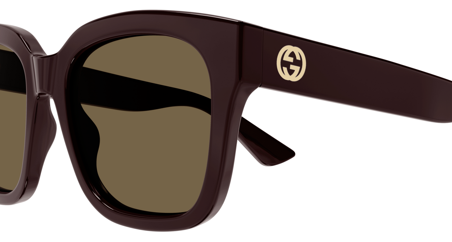 Gucci GG1338S-005 BURGUNDY Square Ladies Sunglasses