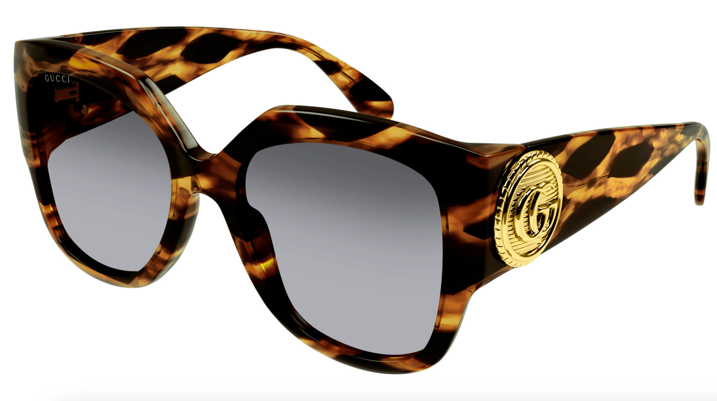 Gucci GG1407S-002 Havana Square Ladies Sunglasses