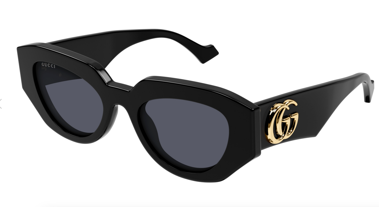 Gucci GG1421S-001 Black cat eye Ladies Sunglasses