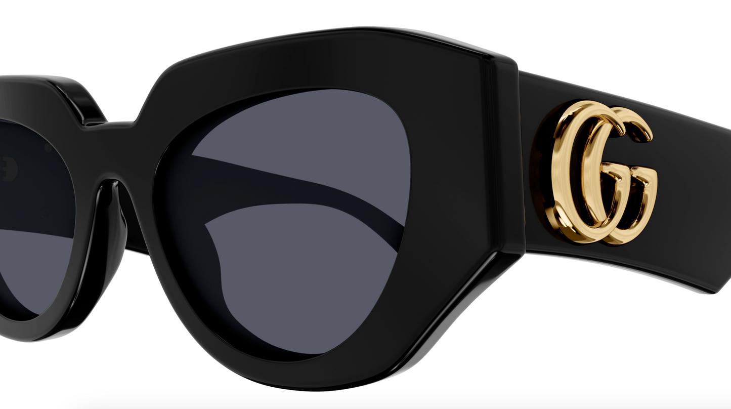 Gucci GG1421S-001 Black cat eye Ladies Sunglasses