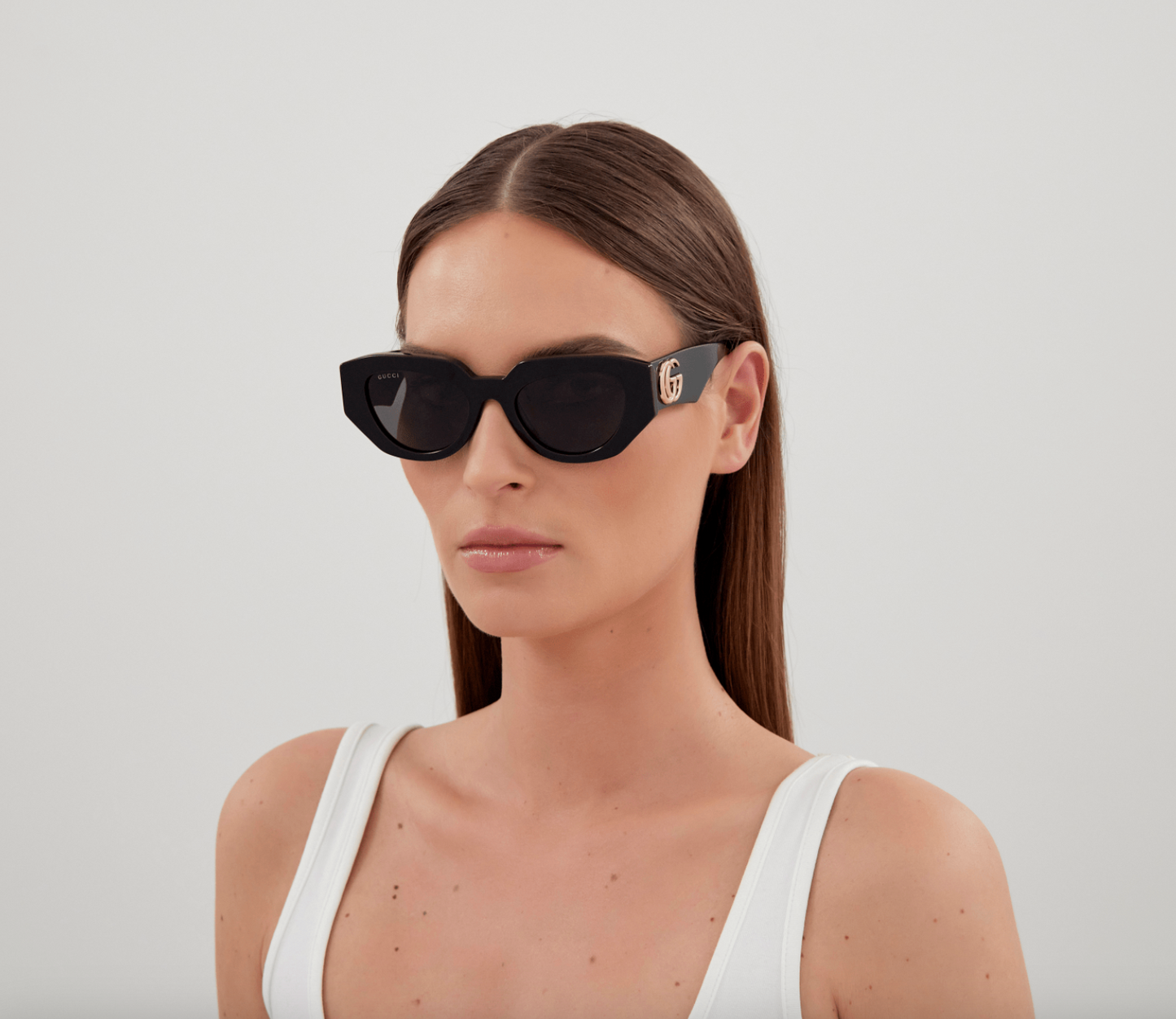 Gucci GG1421S-001 Black cat eye Ladies Sunglasses