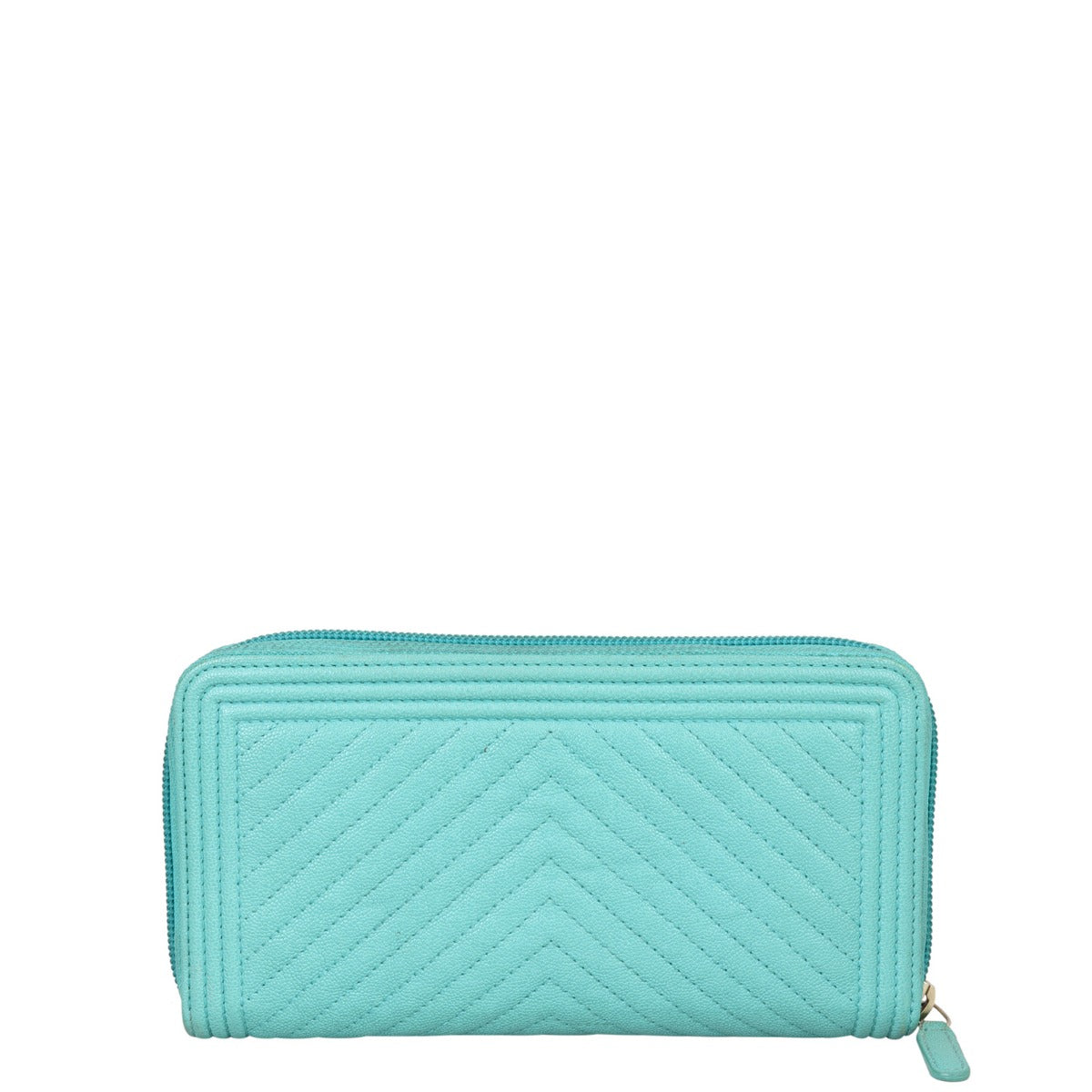 Chanel Boy Long Zip Around Wallet Chevron