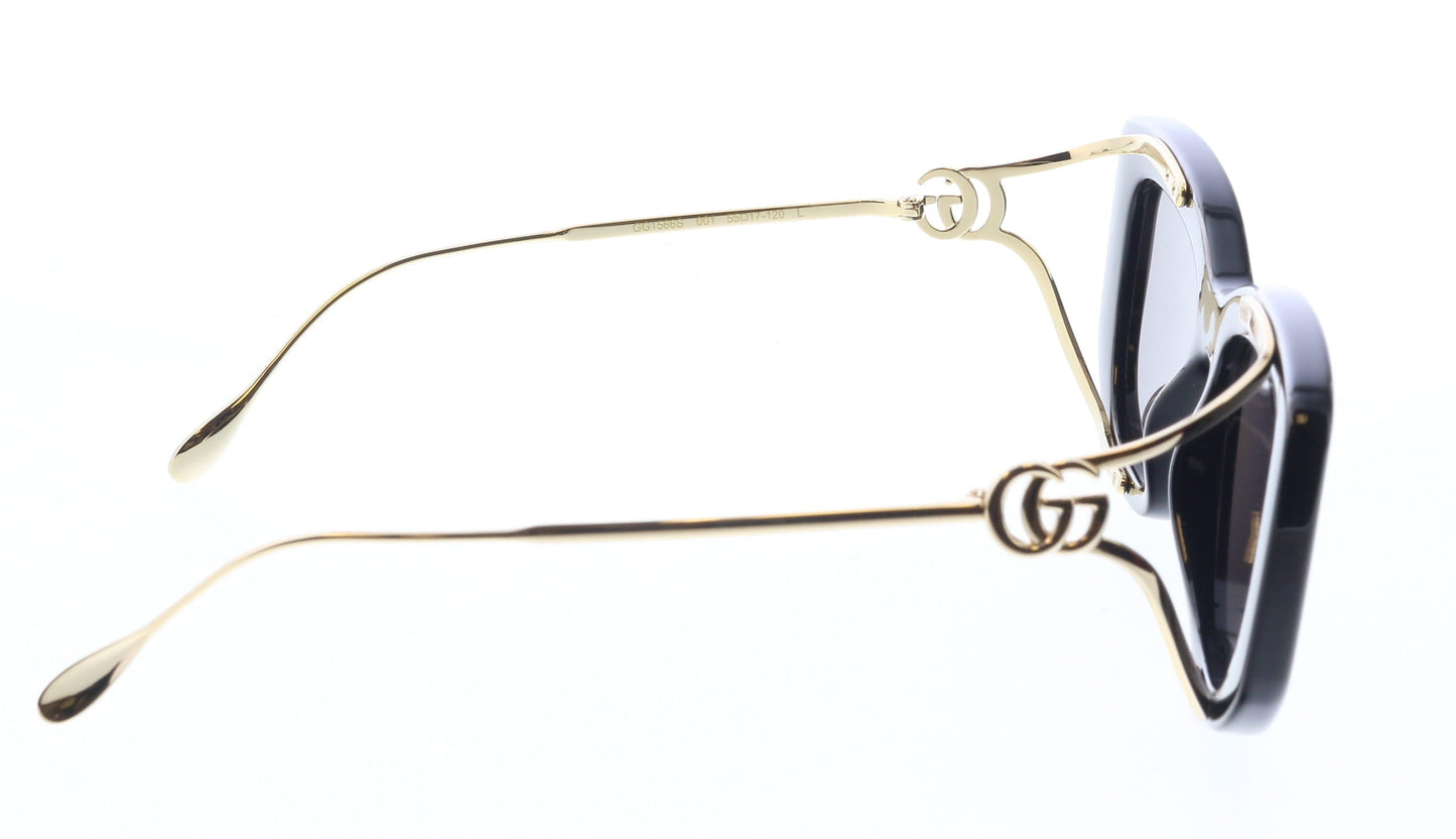 Gucci GG1566S-001 Black cat eye Ladies Sunglasses