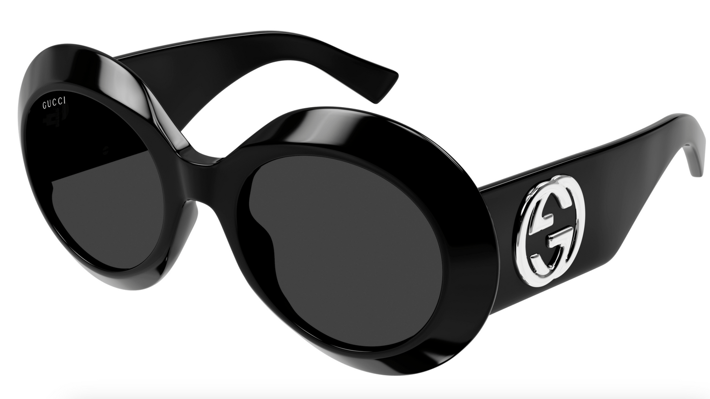 Gucci GG1647S-007 Black round Ladies Sunglasses