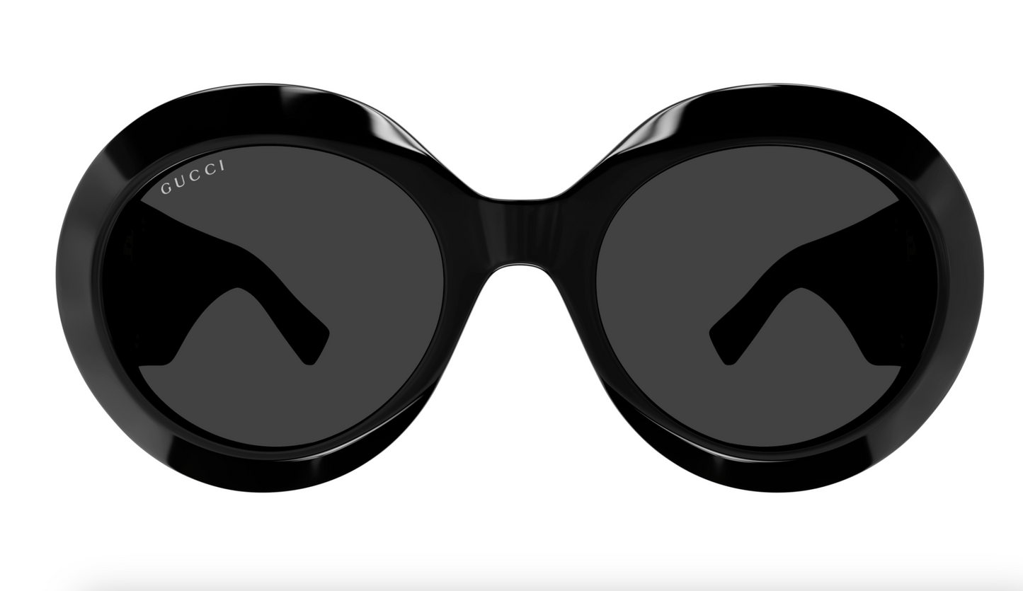 Gucci GG1647S-007 Black round Ladies Sunglasses