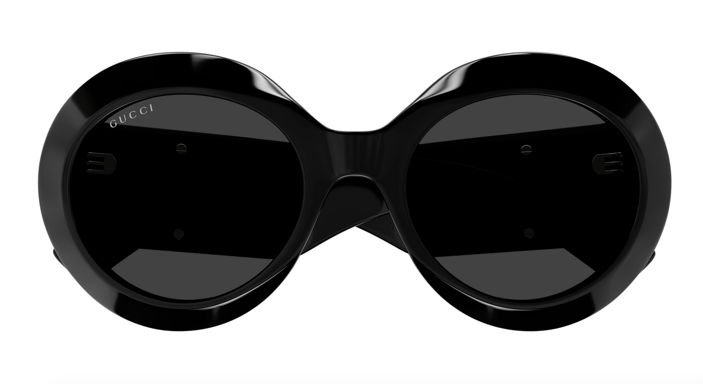 Gucci GG1647S-007 Black round Ladies Sunglasses
