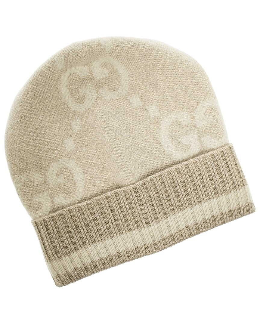 Gucci Gg Jacquard Cashmere-Blend Hat
