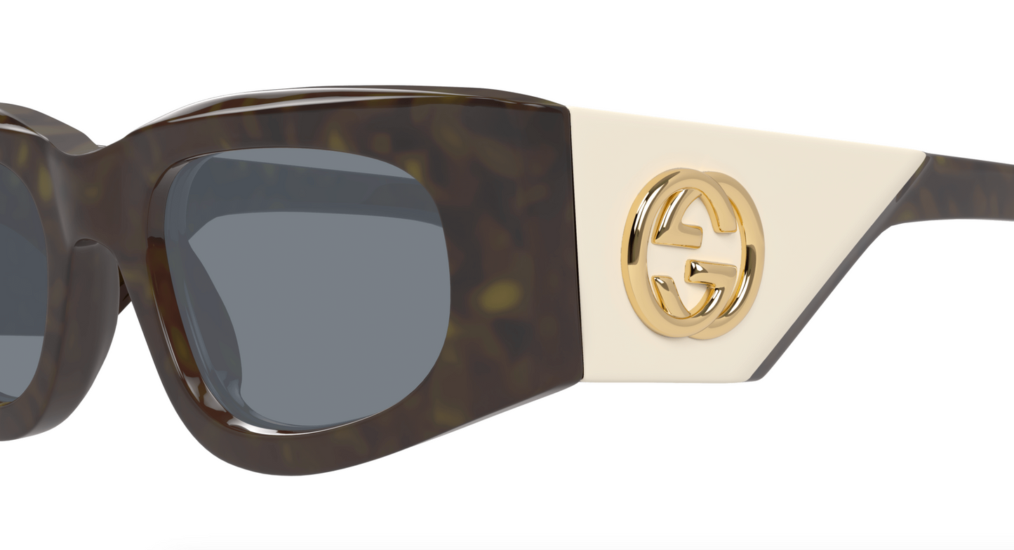Gucci GG1664S-003 Havana square Ladies Sunglasses