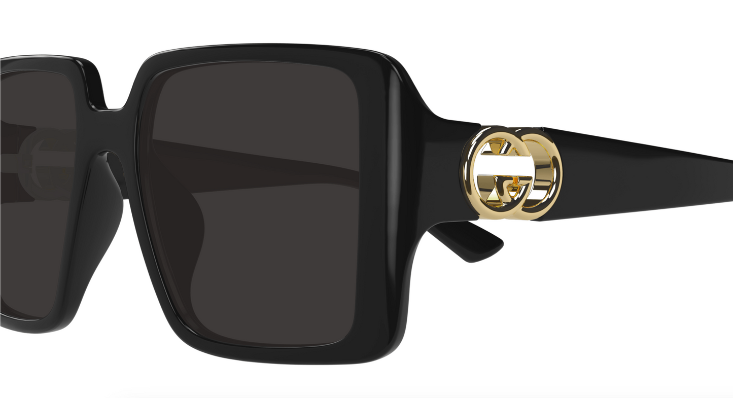 Gucci GG1692S-001 Black square Ladies Sunglasses