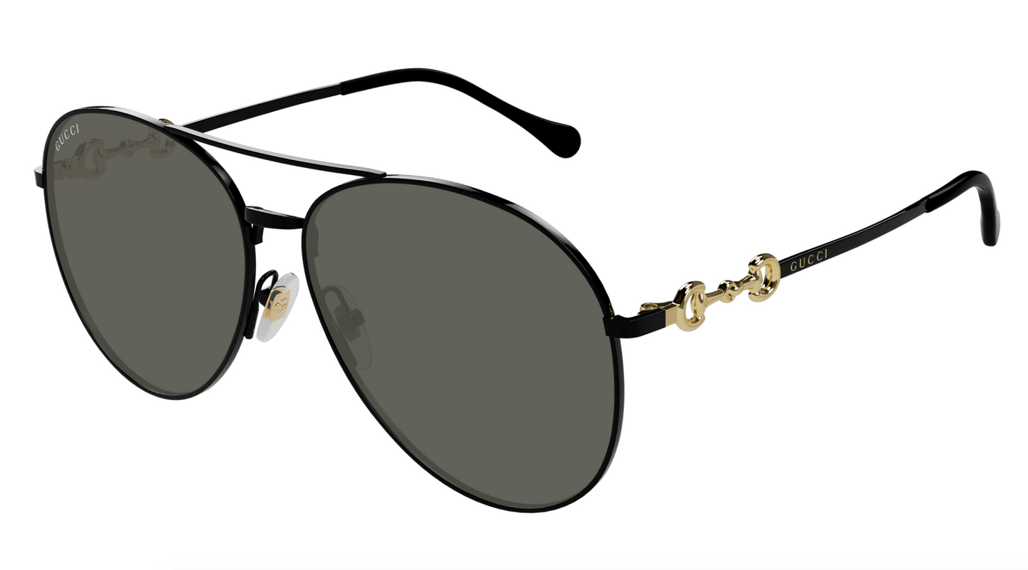 Gucci GG1698S-001 Black aviator Ladies Sunglasses