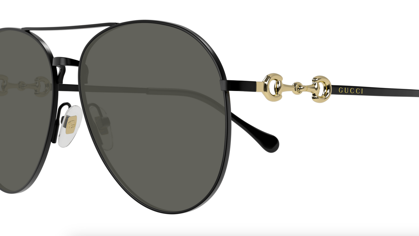 Gucci GG1698S-001 Black aviator Ladies Sunglasses