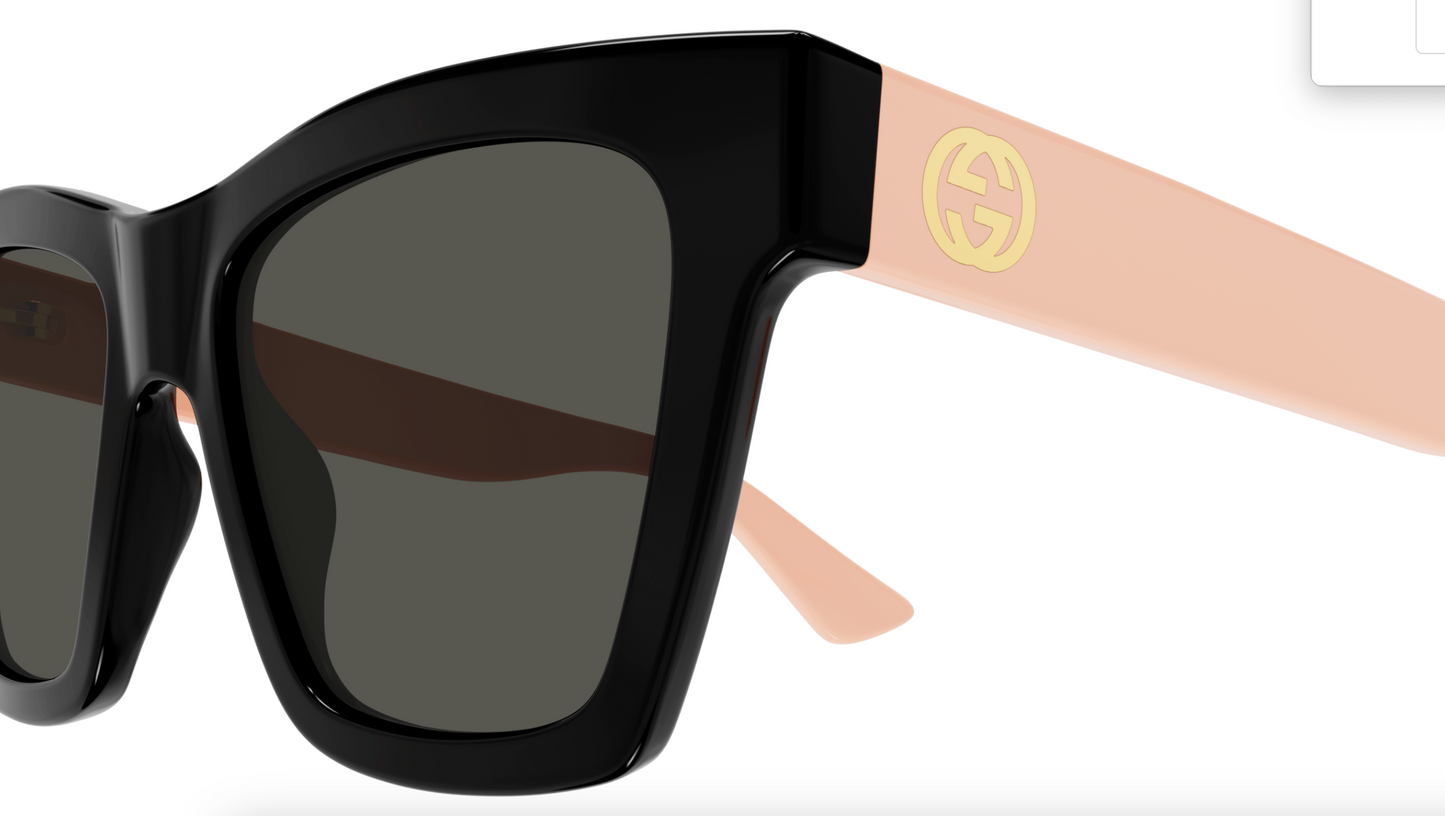 Gucci  Black & Pink square Ladies Sunglasses