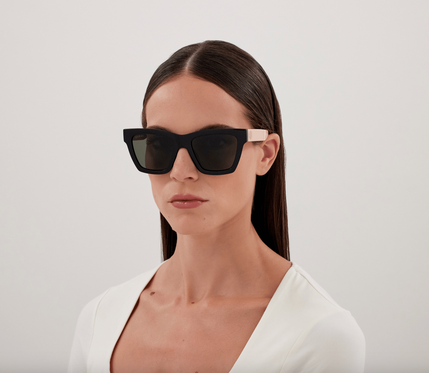 Gucci  Black & Pink square Ladies Sunglasses