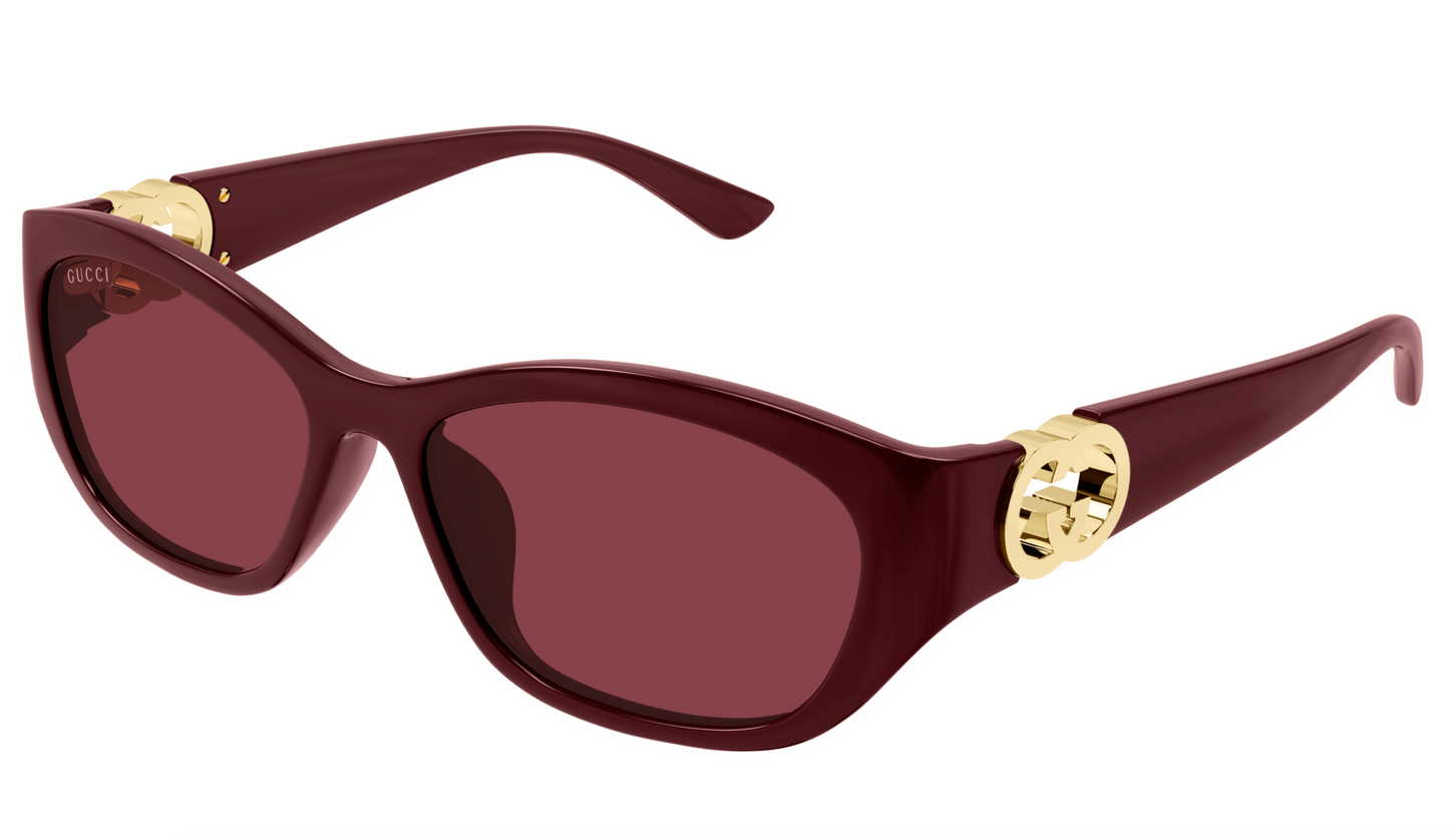 Gucci GG1826SK-003 BURGUNDY cat-eye Ladies Sunglasses
