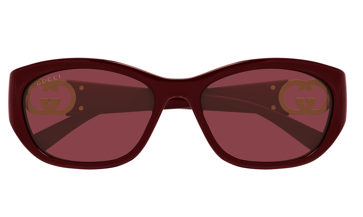 Gucci GG1826SK-003 BURGUNDY cat-eye Ladies Sunglasses