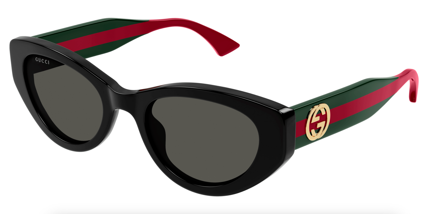 Gucci GG1862S-001 Black, green & red cat-eye Ladies Sunglasses