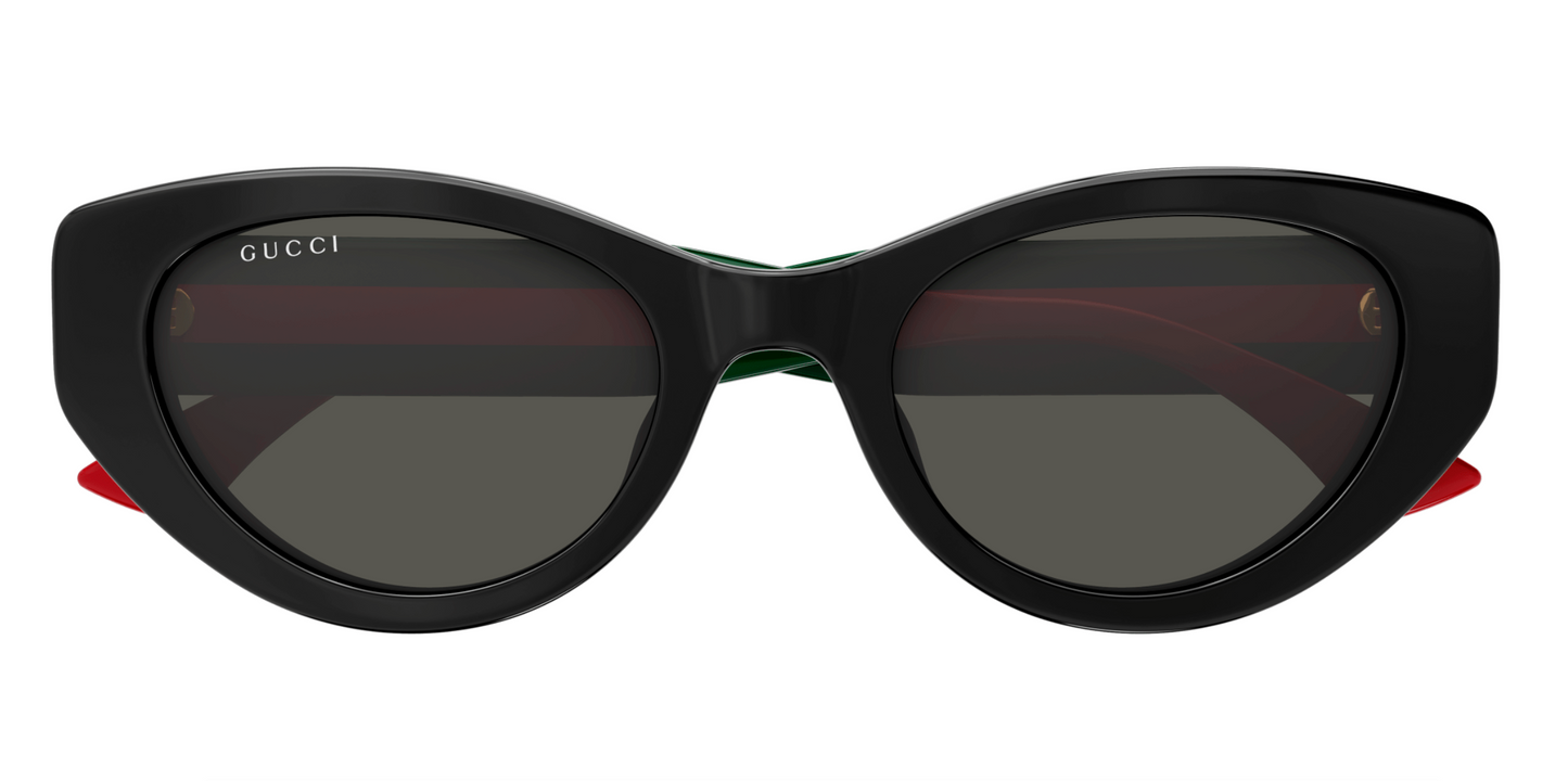 Gucci GG1862S-001 Black, green & red cat-eye Ladies Sunglasses