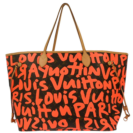 Louis Vuitton 2009 Orange Monogram Neverfull GM Tote Bag M93702