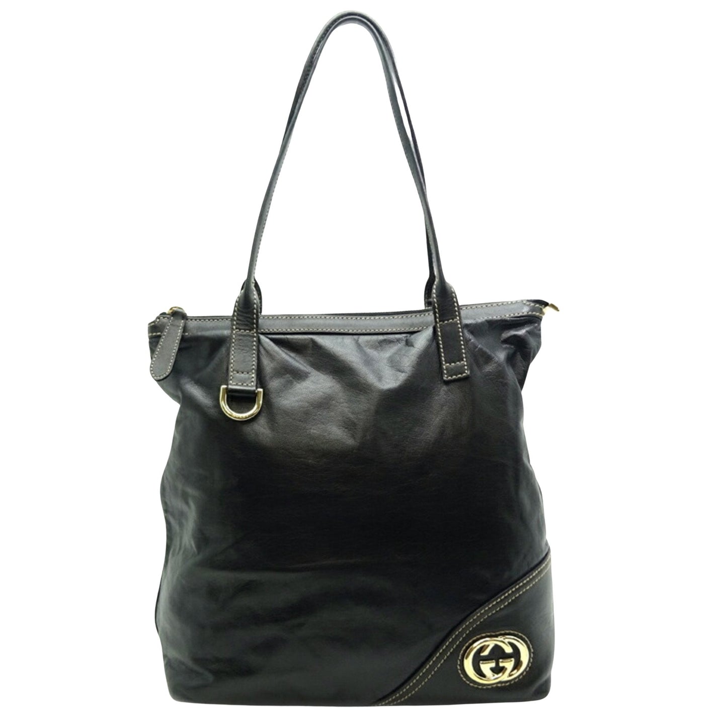 Gucci Leather Canvas Tote