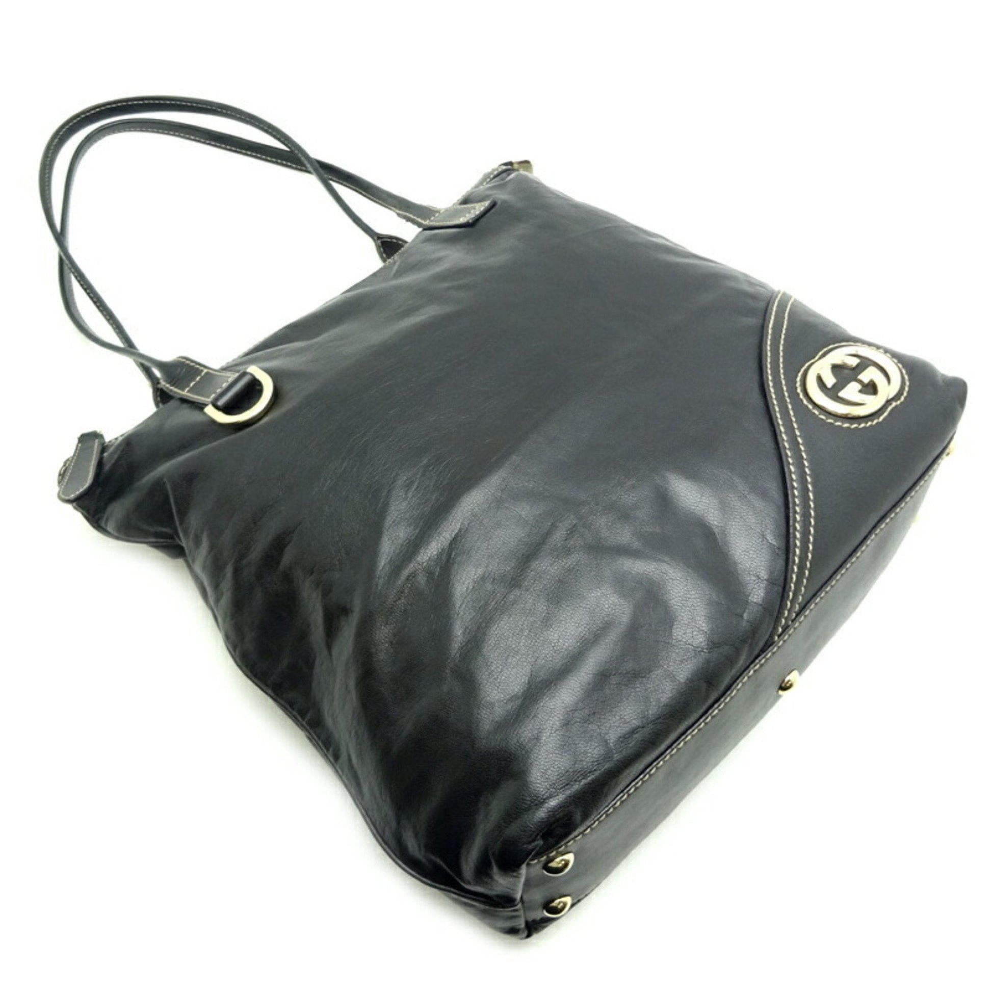 Gucci Leather Canvas Tote