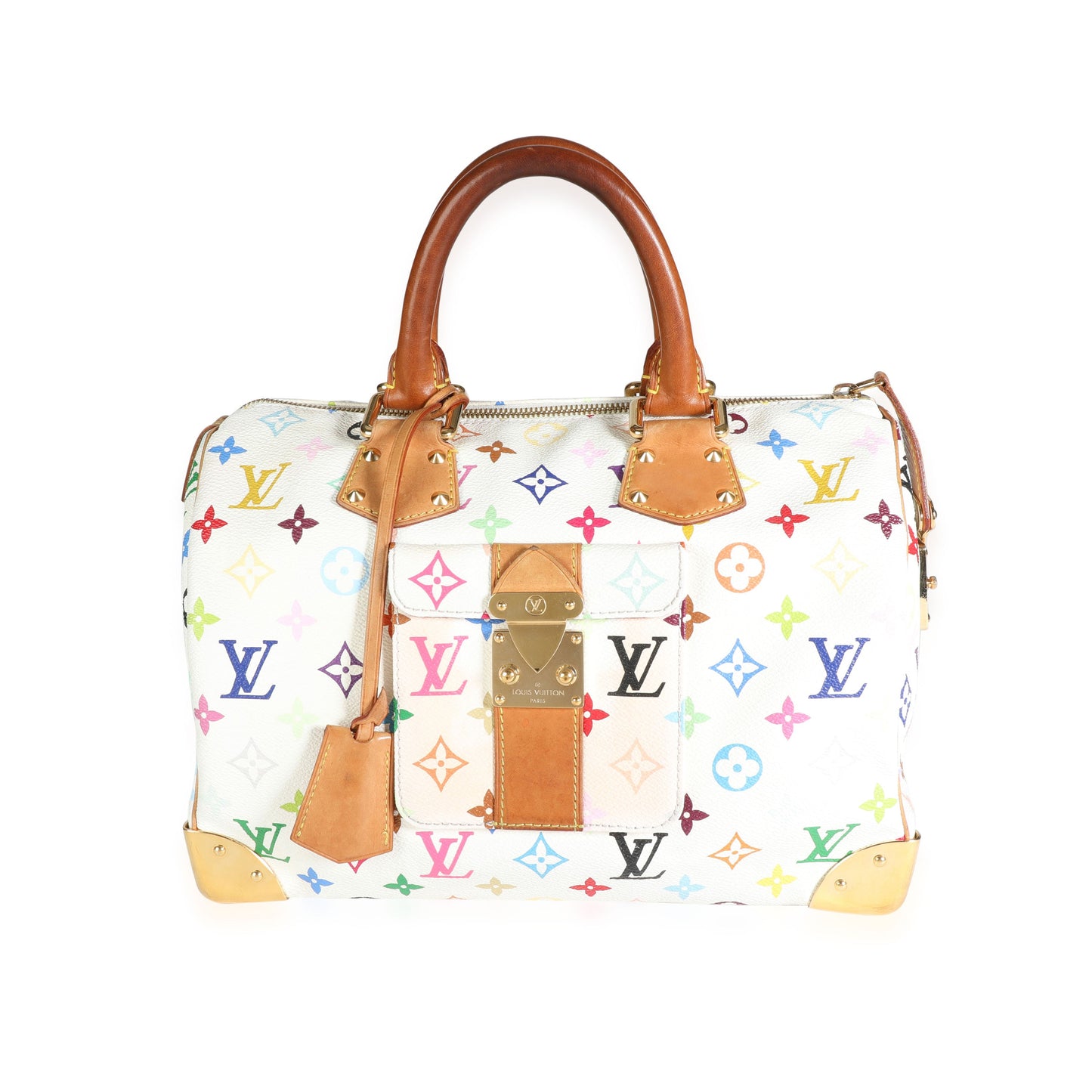Louis Vuitton  White Monogram Multicolore Speedy 30