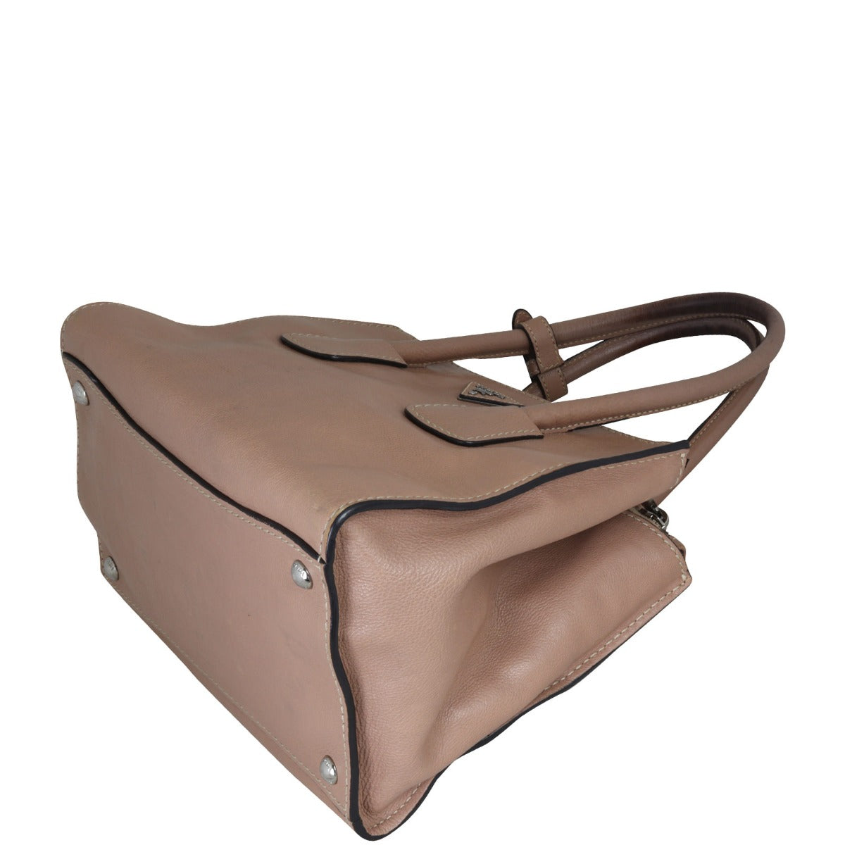 Prada Twin Pocket Glace Calfskin Tote Small