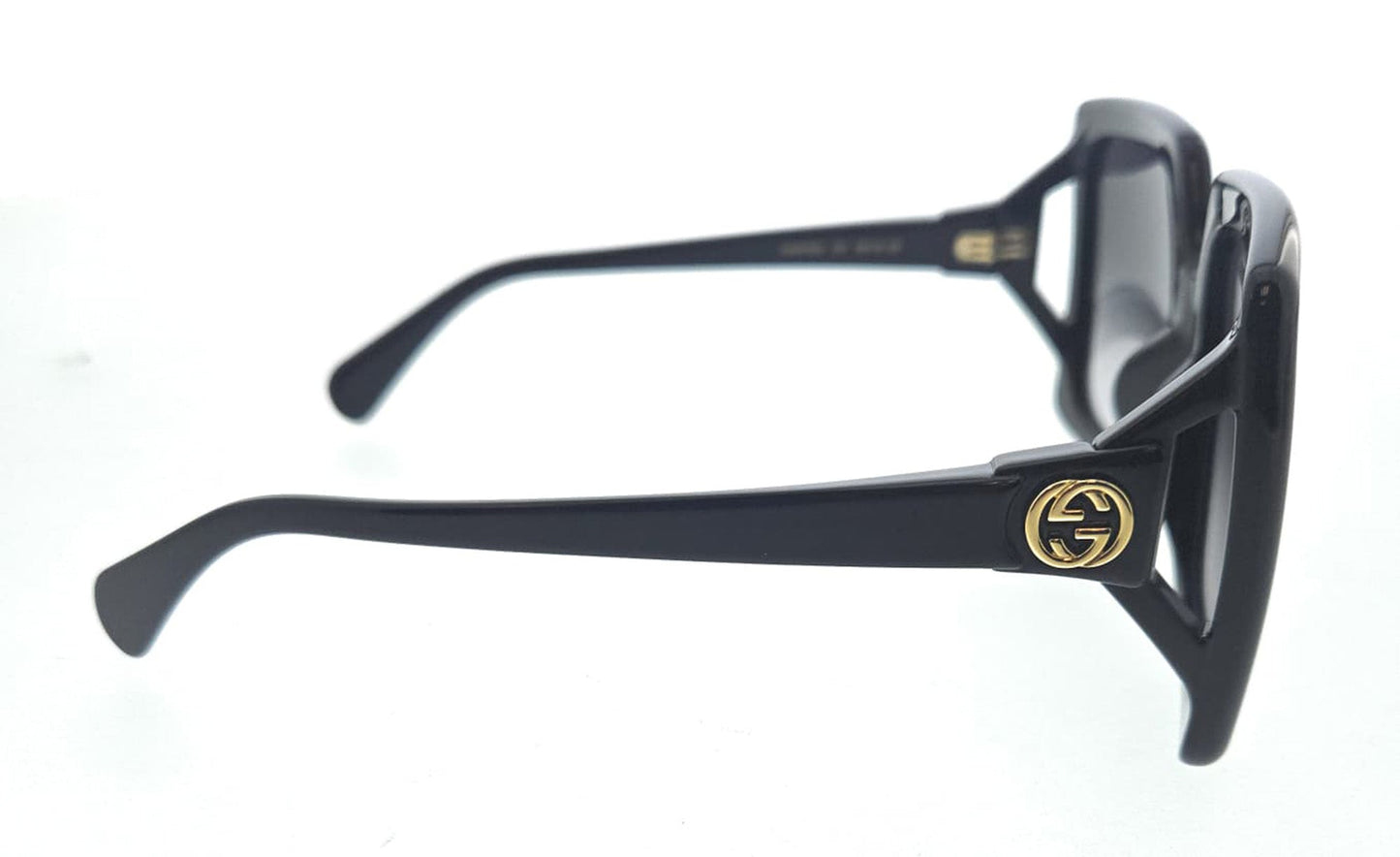 Gucci GG0876SA-001 Black Grey Square Sunglasses