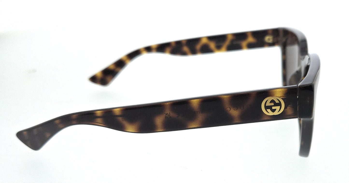 Gucci GG1578S-002 Havana Brown Rectangle Sunglasses
