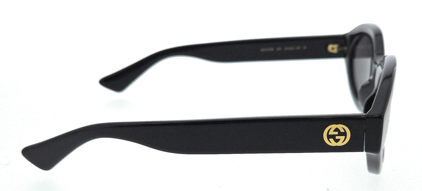 Gucci GG1579S-001 Black Grey Oval Sunglasses