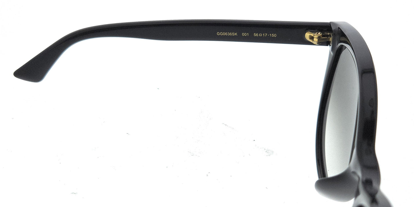 Gucci GG0636SK-001 Black Grey Round Sunglasses