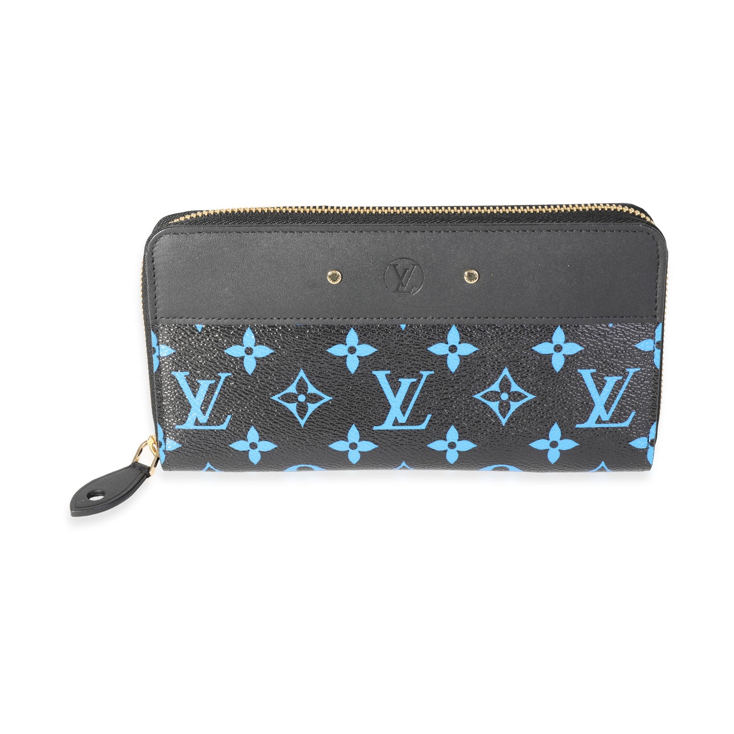 Louis Vuitton  Blue & Black Monogram Canvas Zippy Wallet