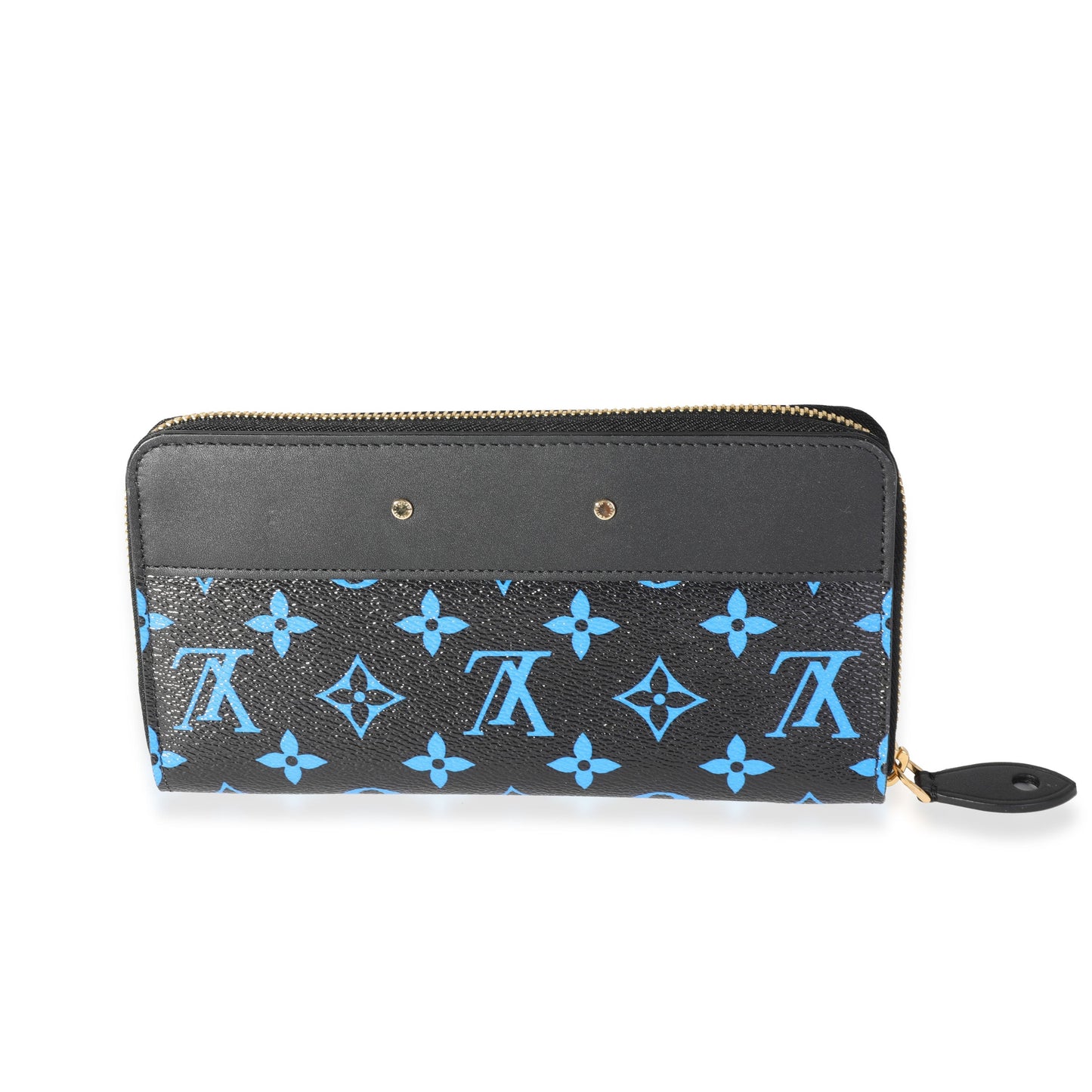 Louis Vuitton  Blue & Black Monogram Canvas Zippy Wallet