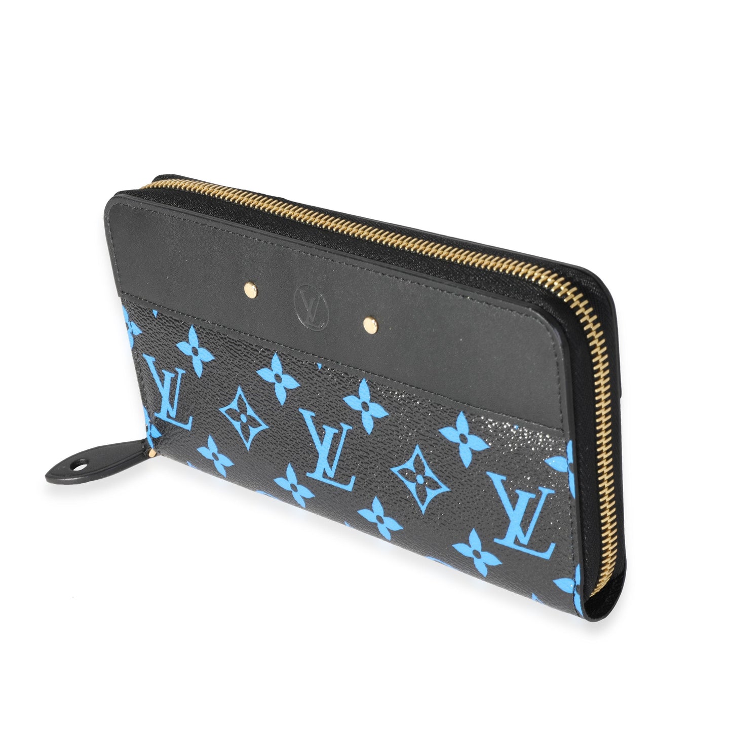 Louis Vuitton  Blue & Black Monogram Canvas Zippy Wallet