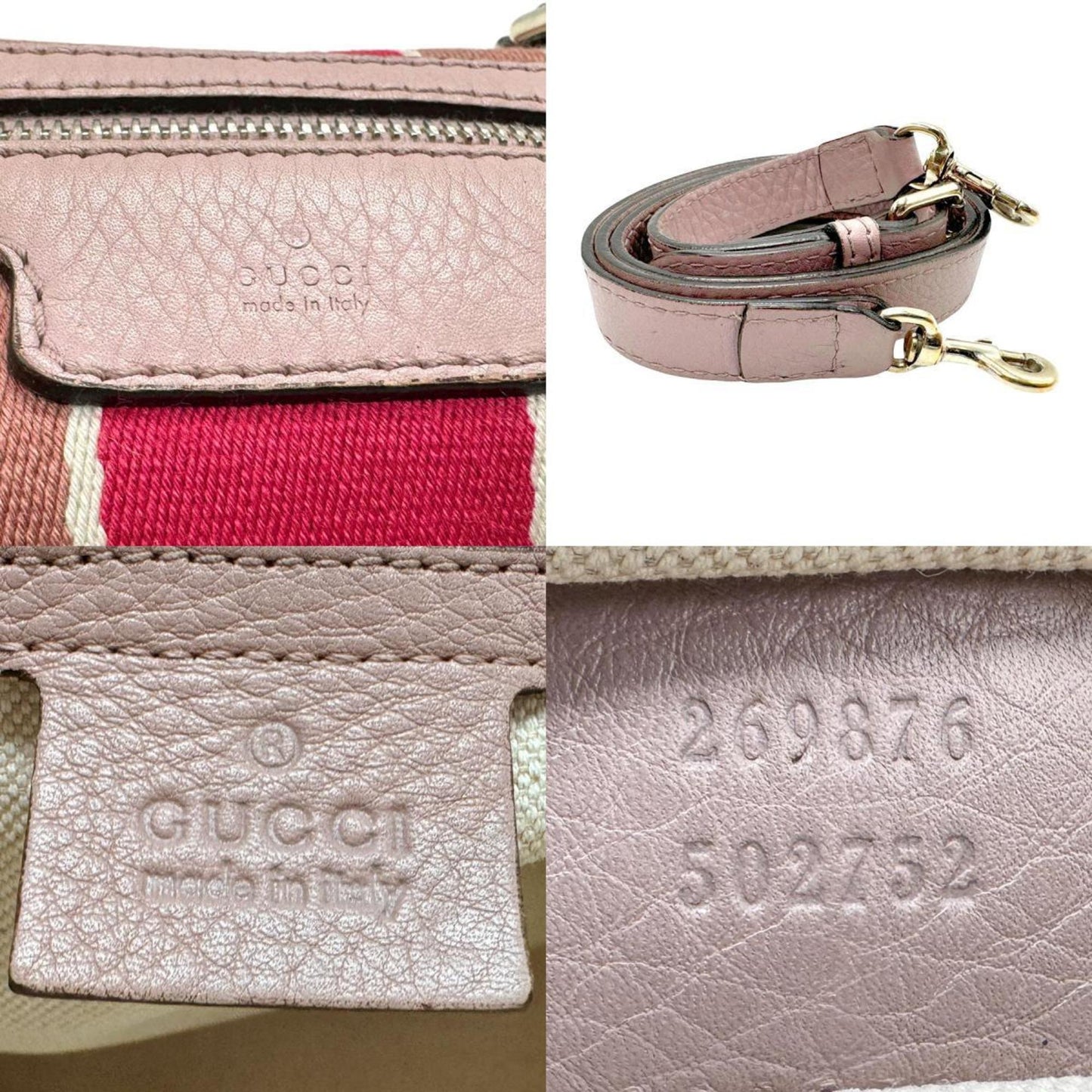 Gucci Leather Canvas Shoulder Bag