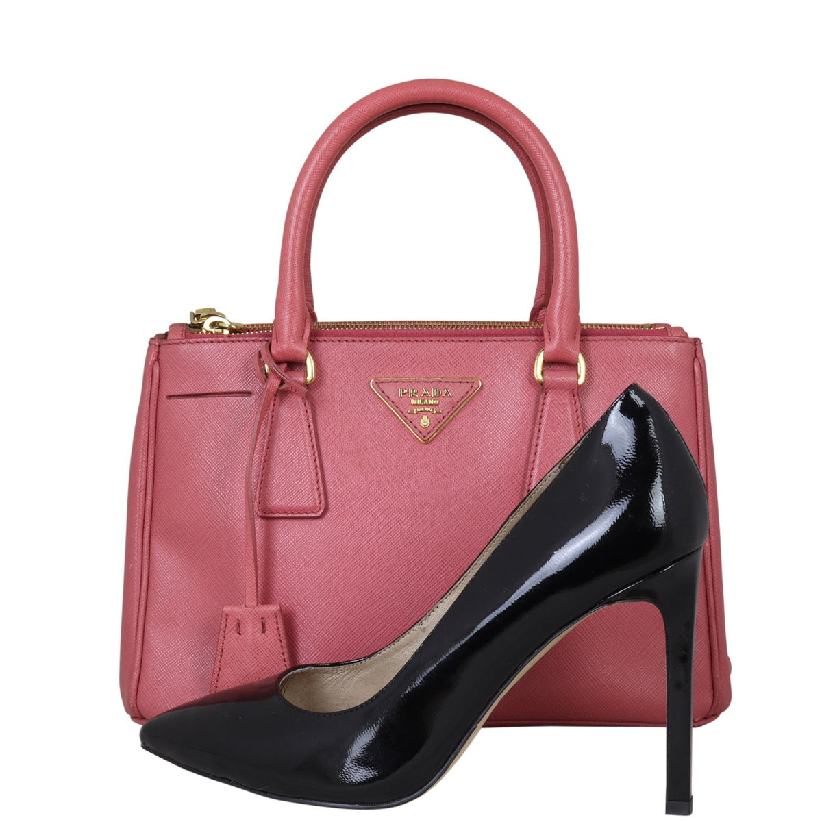Prada Saffiano Lux Galleria Double Zip Tote Mini