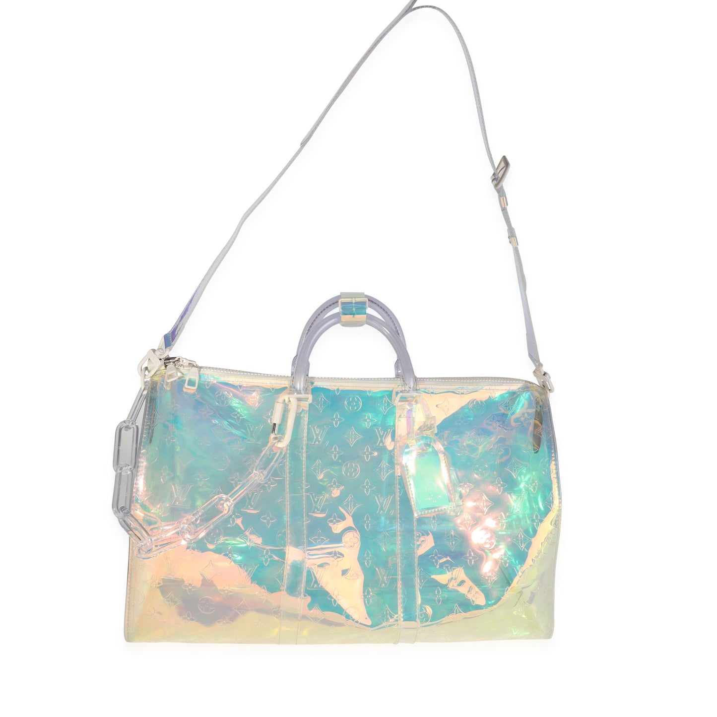 Louis Vuitton x Virgil Abloh Monogram PVC Prism Keepall Bandouliére 50