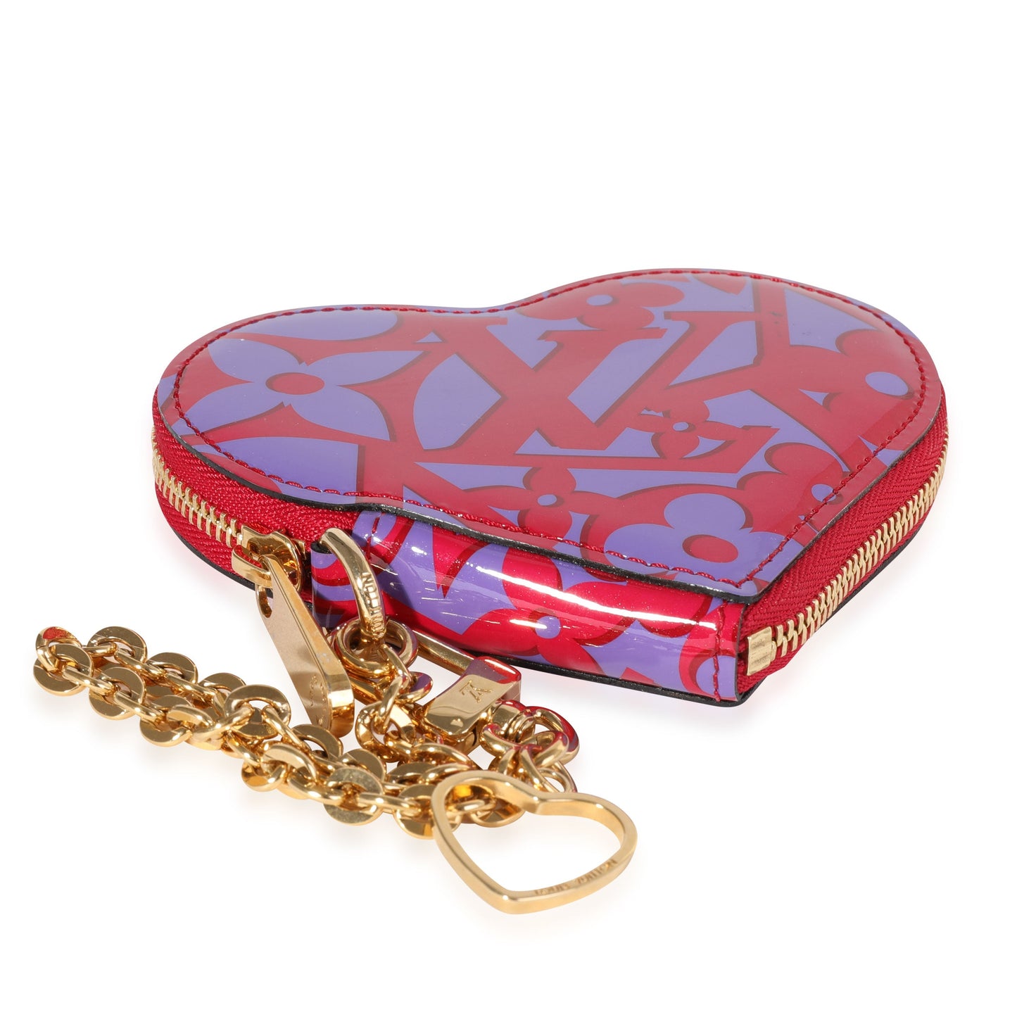Louis Vuitton  Rose Indian Sweet Monogram Vernis Heart Coin Purse