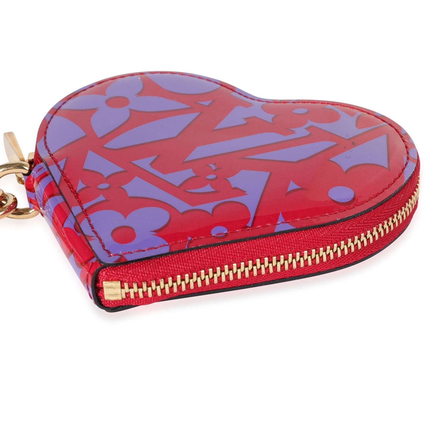 Louis Vuitton  Rose Indian Sweet Monogram Vernis Heart Coin Purse